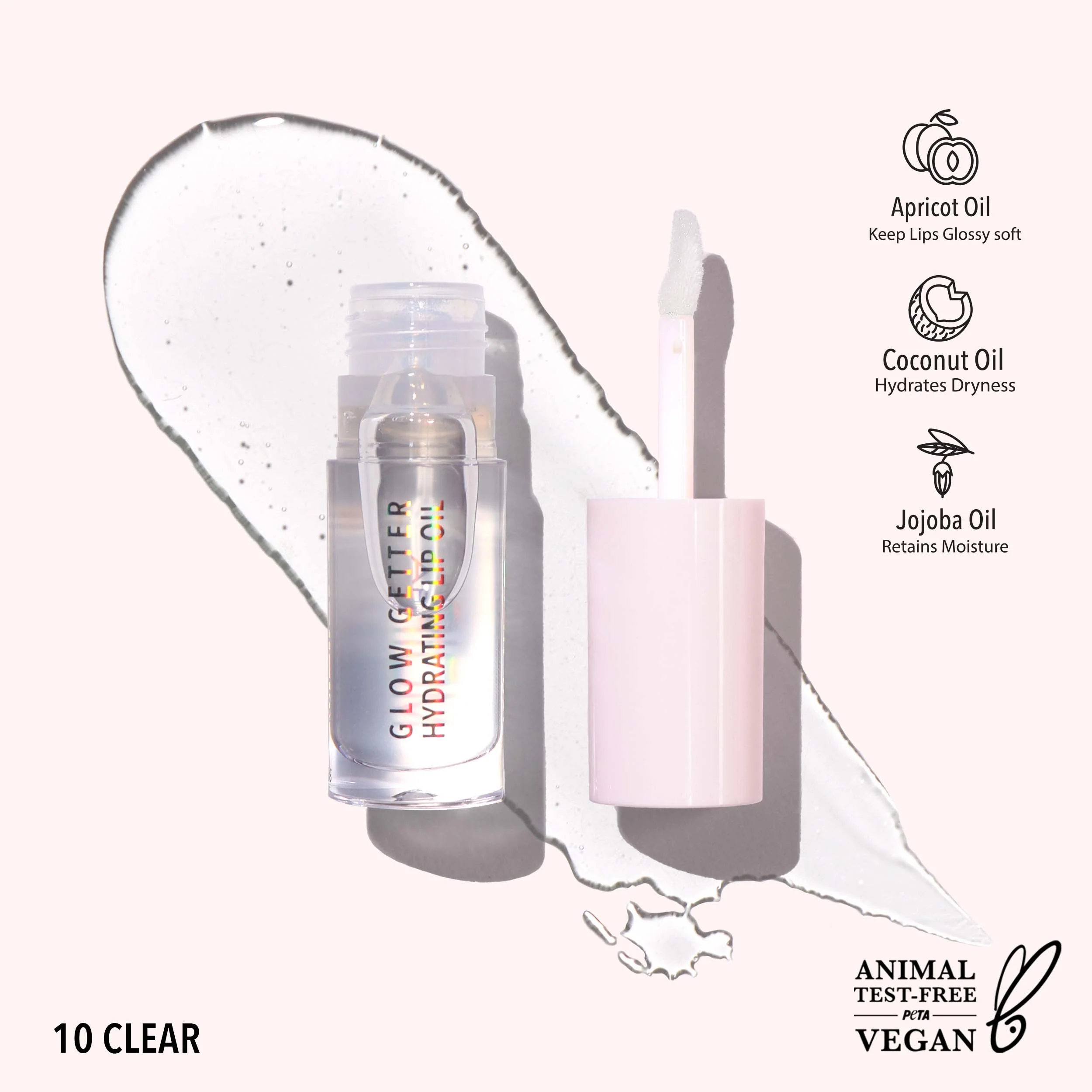 Glow Getter Hydrating Lip Oil (010, Clear)