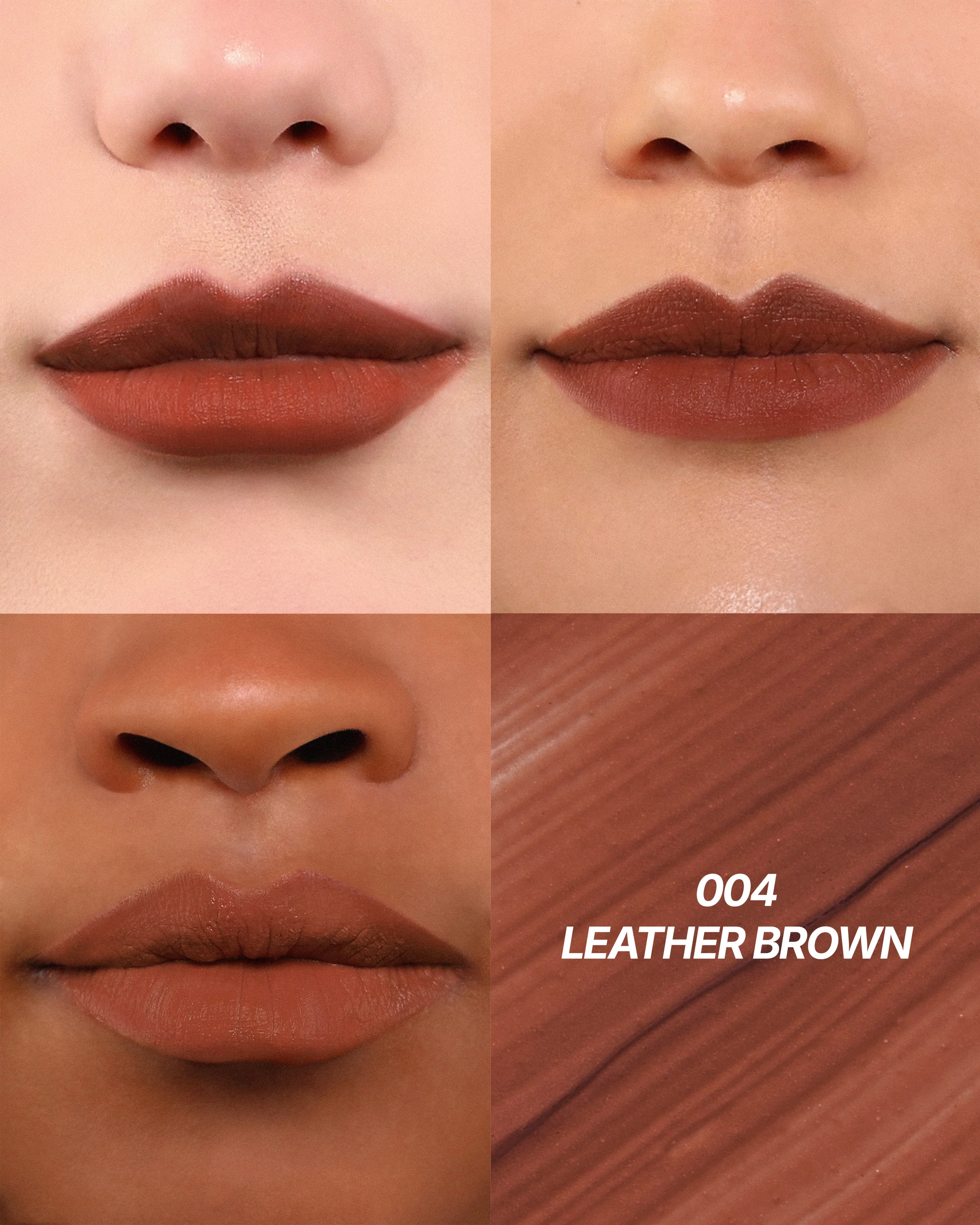 Cushion Kiss Lip Cream (004, Leather Brown)