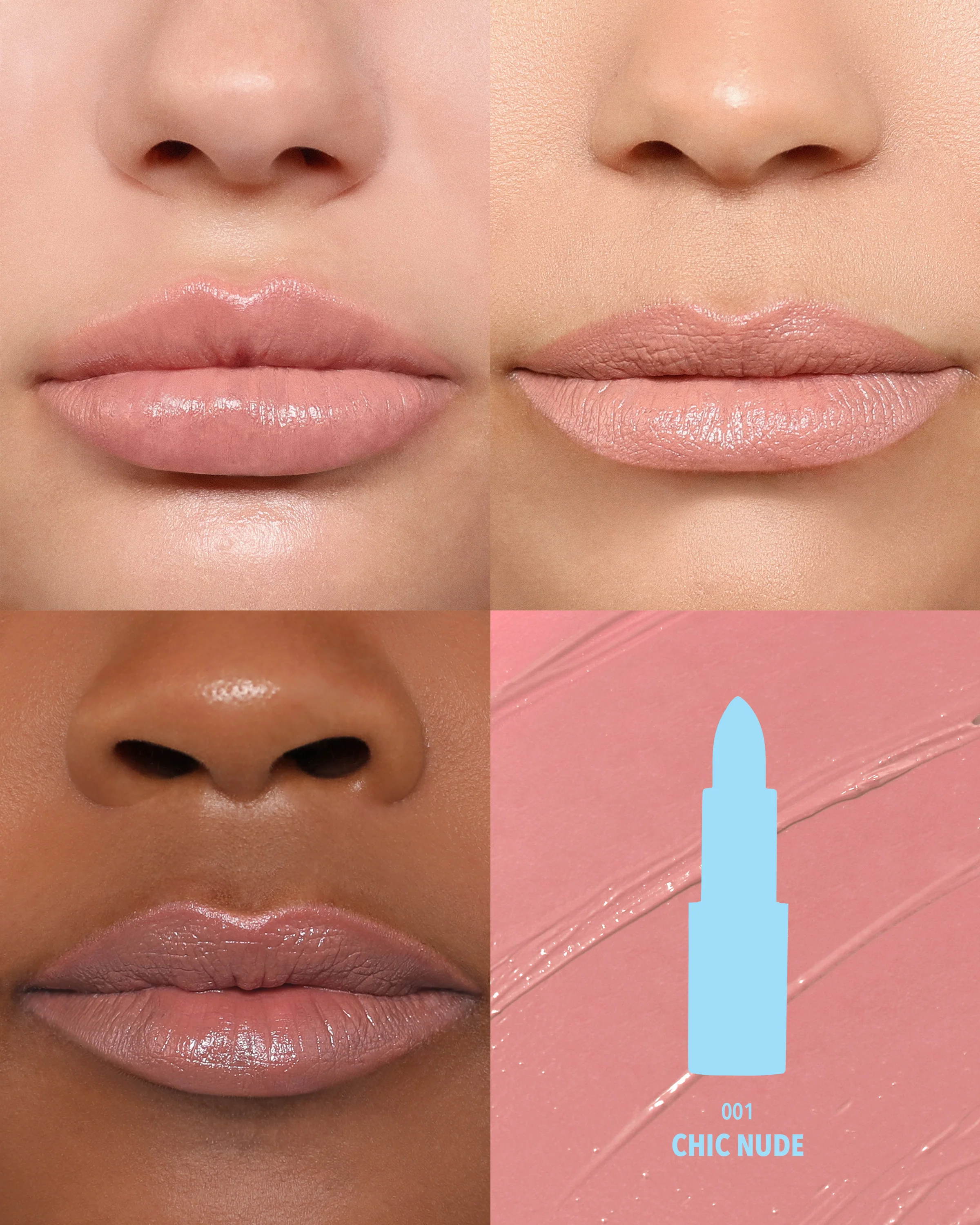 Chic Satin Lipstick (001, Chic Nude)