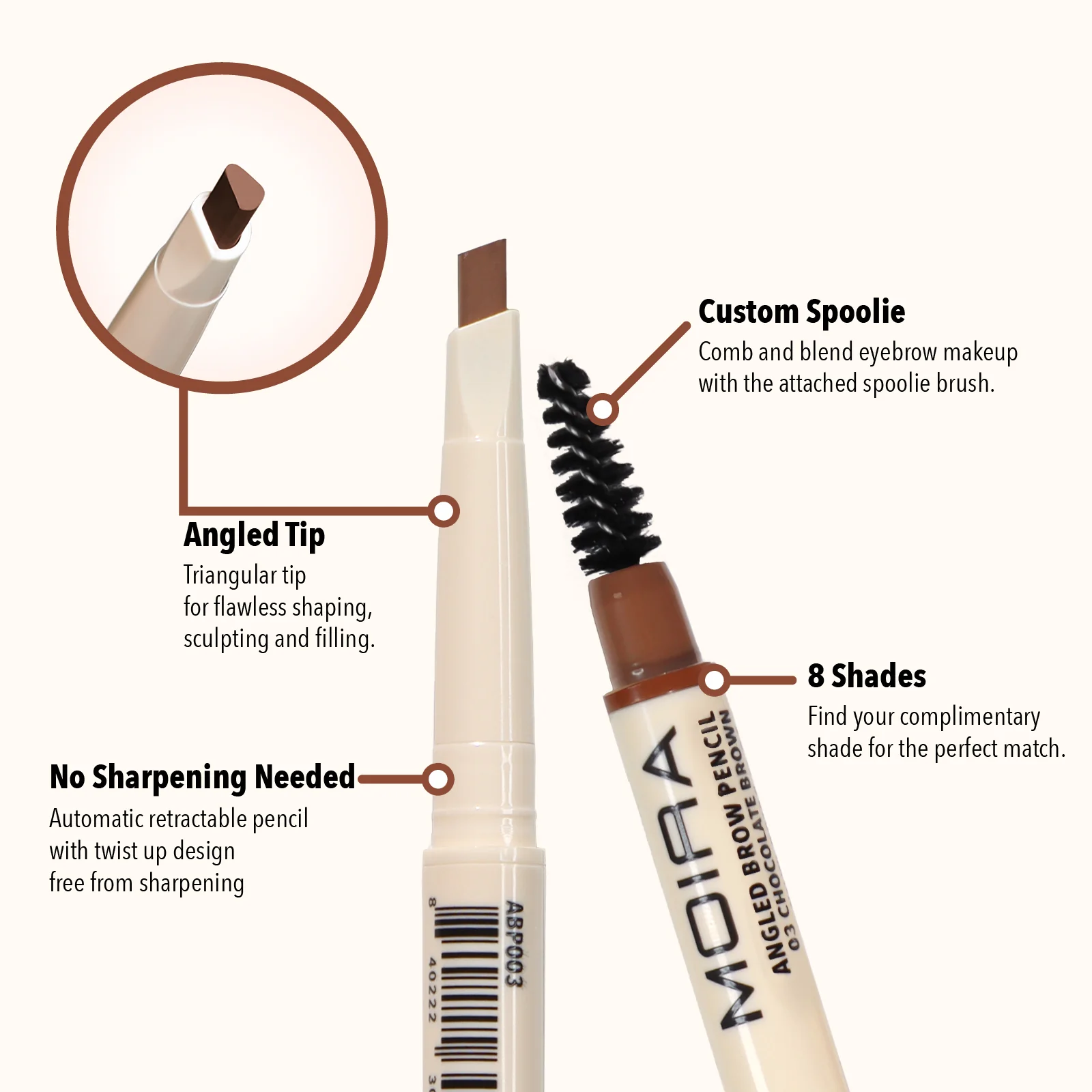 Angled Brow Pencil (003, Chocolate Brown)
