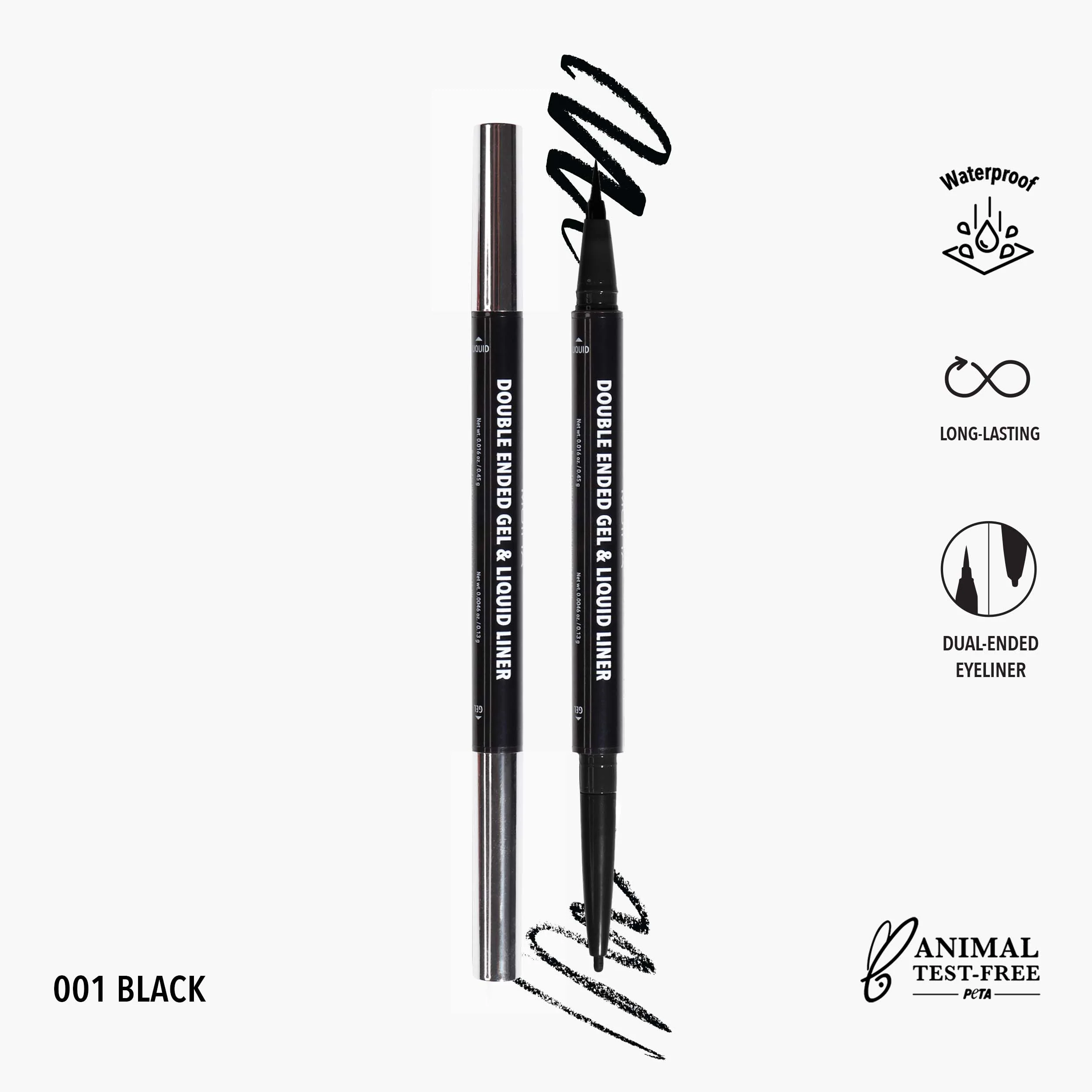 Double Ended Gel & Liquid Liner (001, Black)
