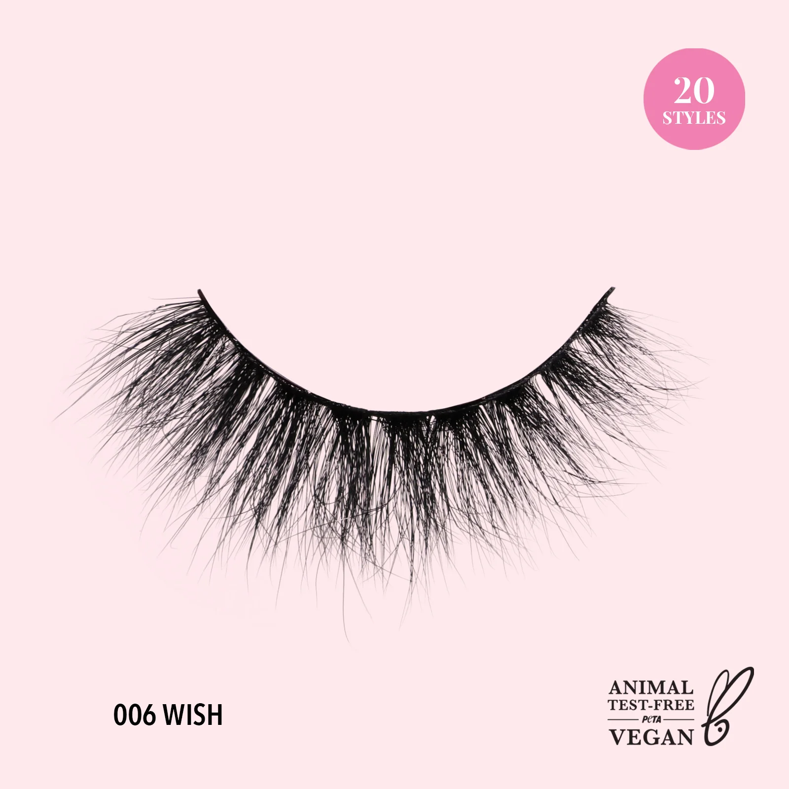 3D Effect Bionic Vegan Faux Mink Lashes (006, Wish)